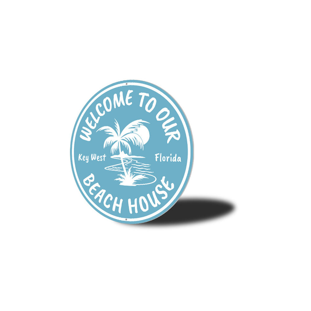 Beach House Key West Metal Sign