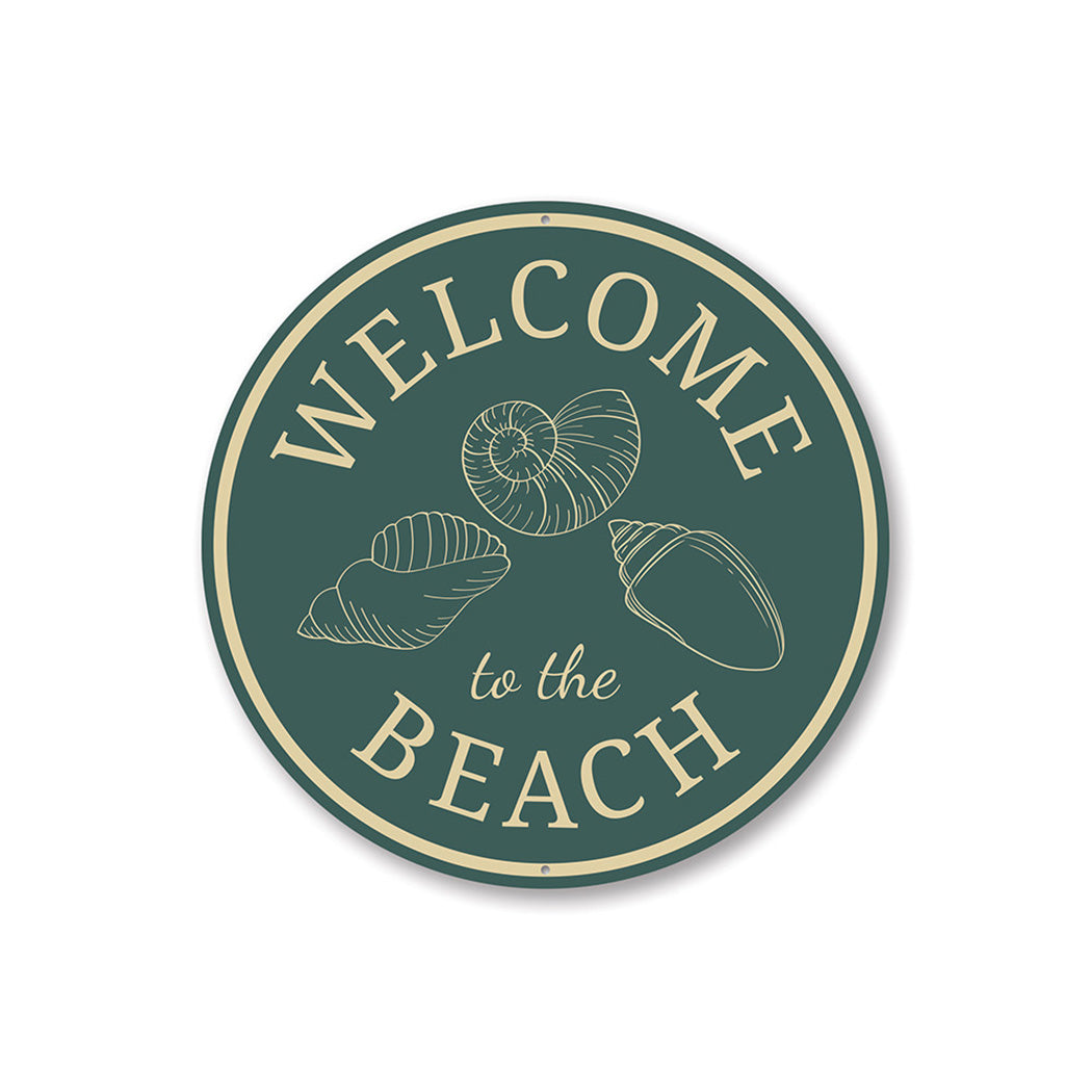 Beach Shells Welcome Sign Aluminum Sign