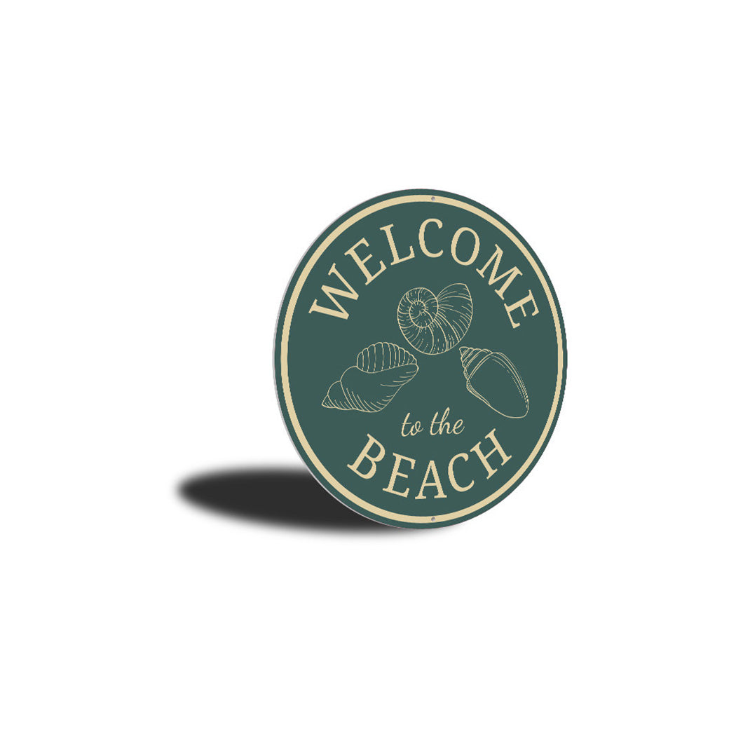 Beach Shells Welcome Sign Aluminum Sign