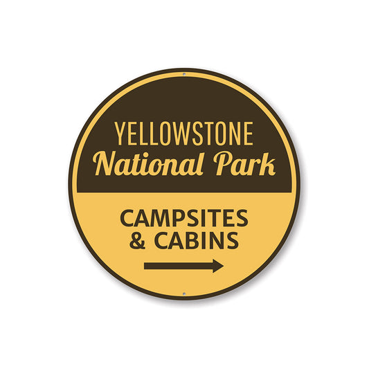 Yellowstone National Park Sign Aluminum Sign