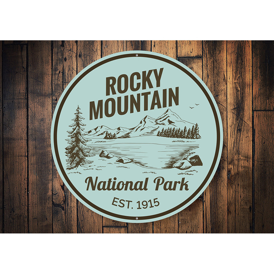 Rocky Mountiain Park Sign Aluminum Sign