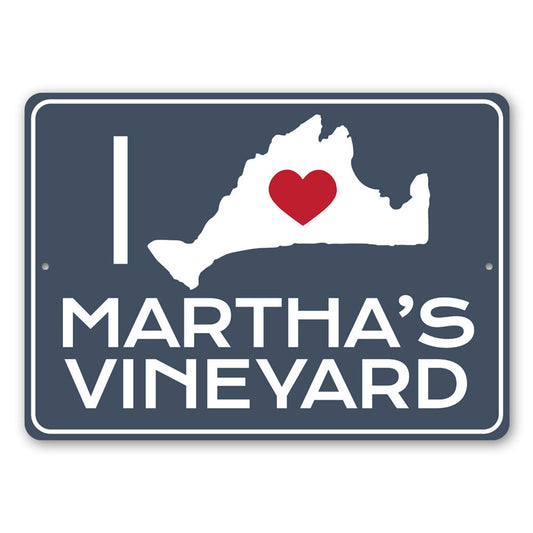 I Love Marthas Vineyard Sign