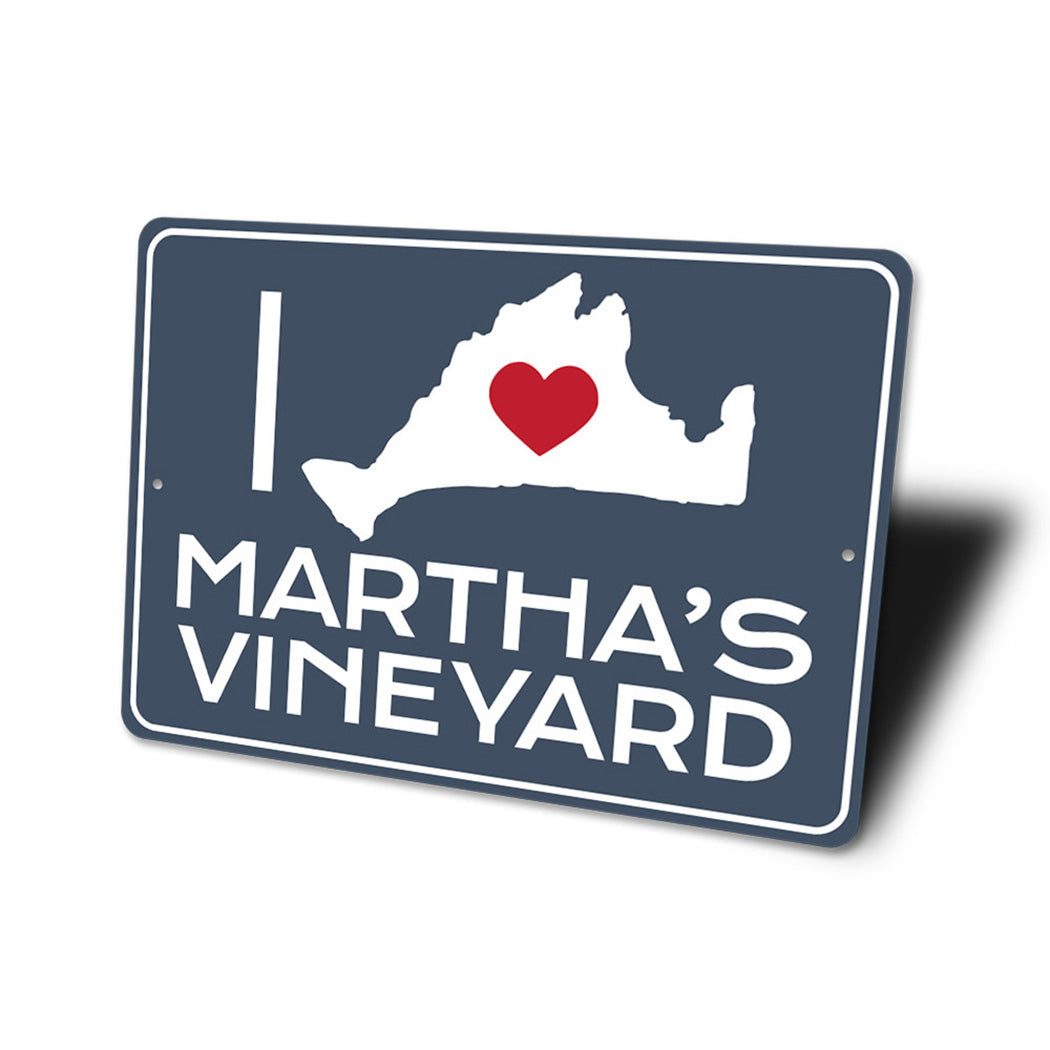 I Love Marthas Vineyard Sign