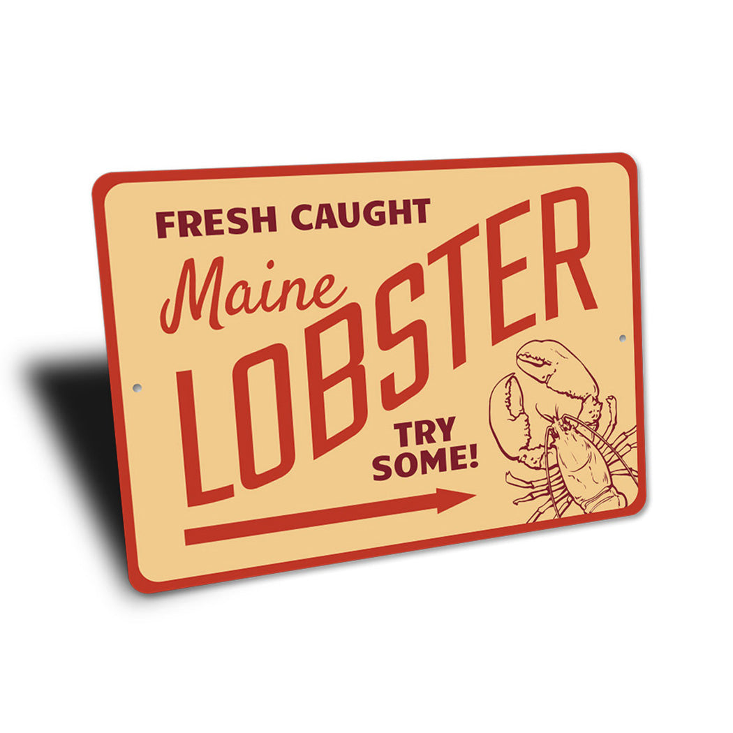 Fresh Caught Maine Lobster Sign