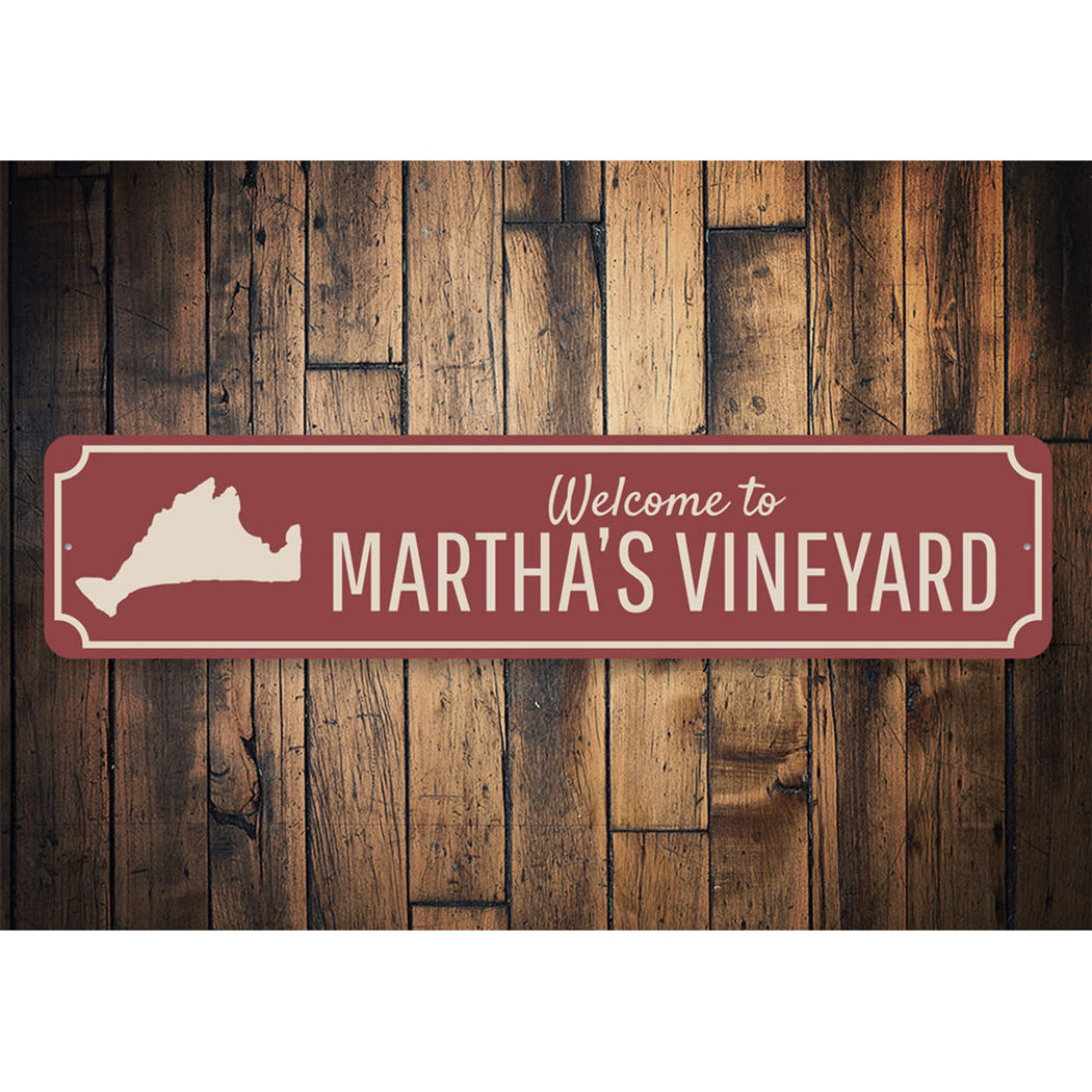 Marthas Vineyard Welcome Sign