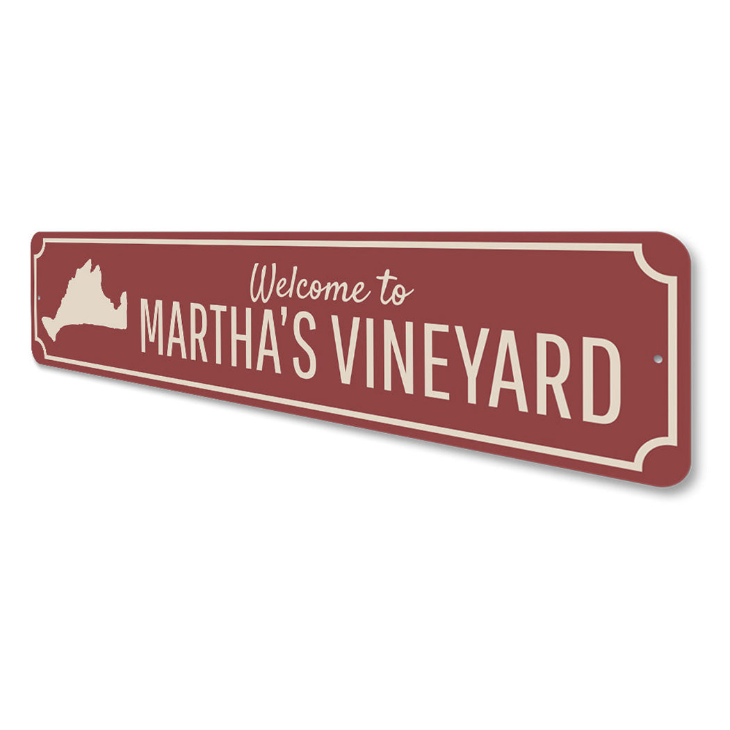 Marthas Vineyard Welcome Sign