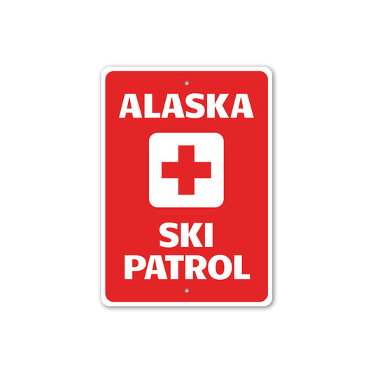 Alaska Ski Patrol Metal Sign