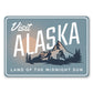 Visit Alaska Metal Sign