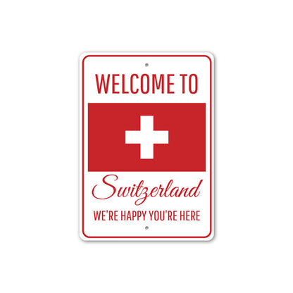 Switzerland Welcome Sign