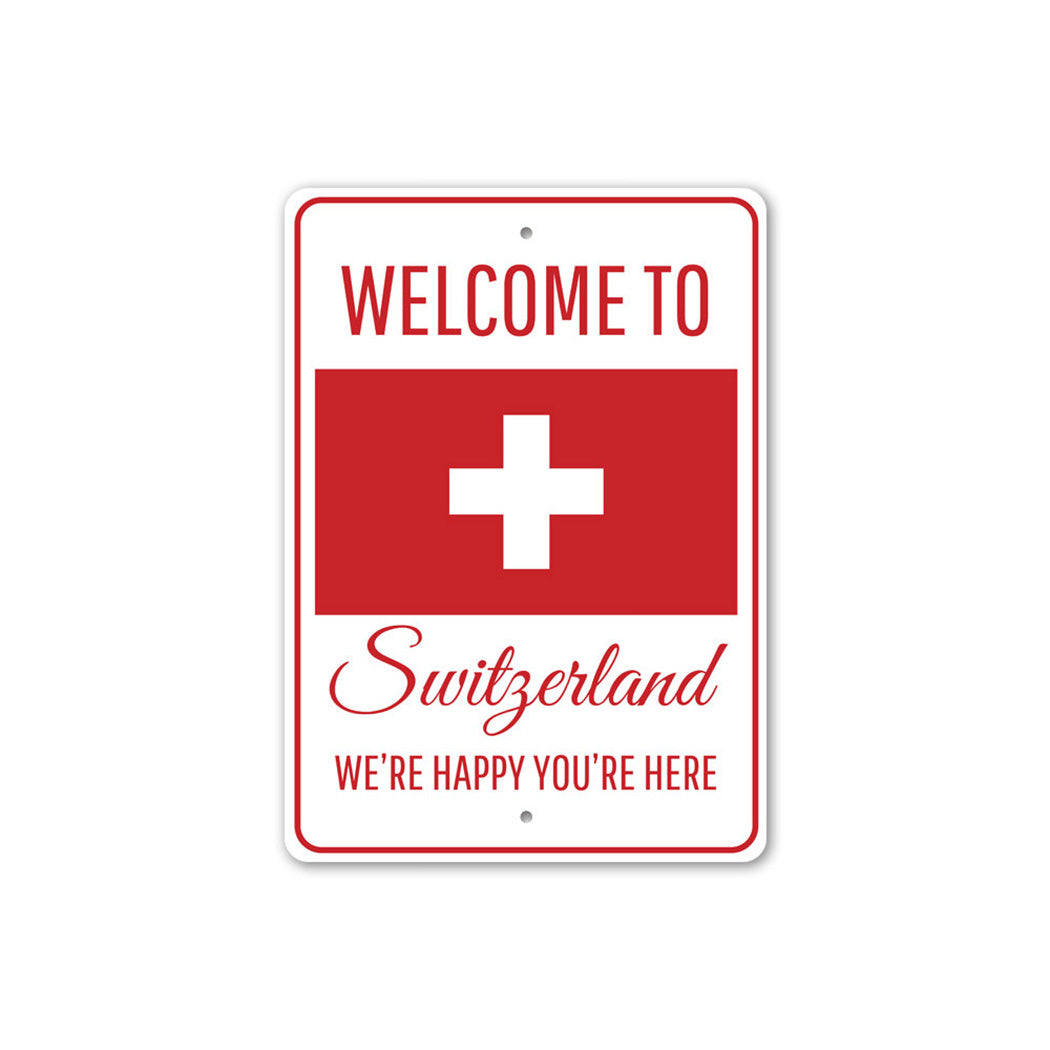 Switzerland Welcome Metal Sign