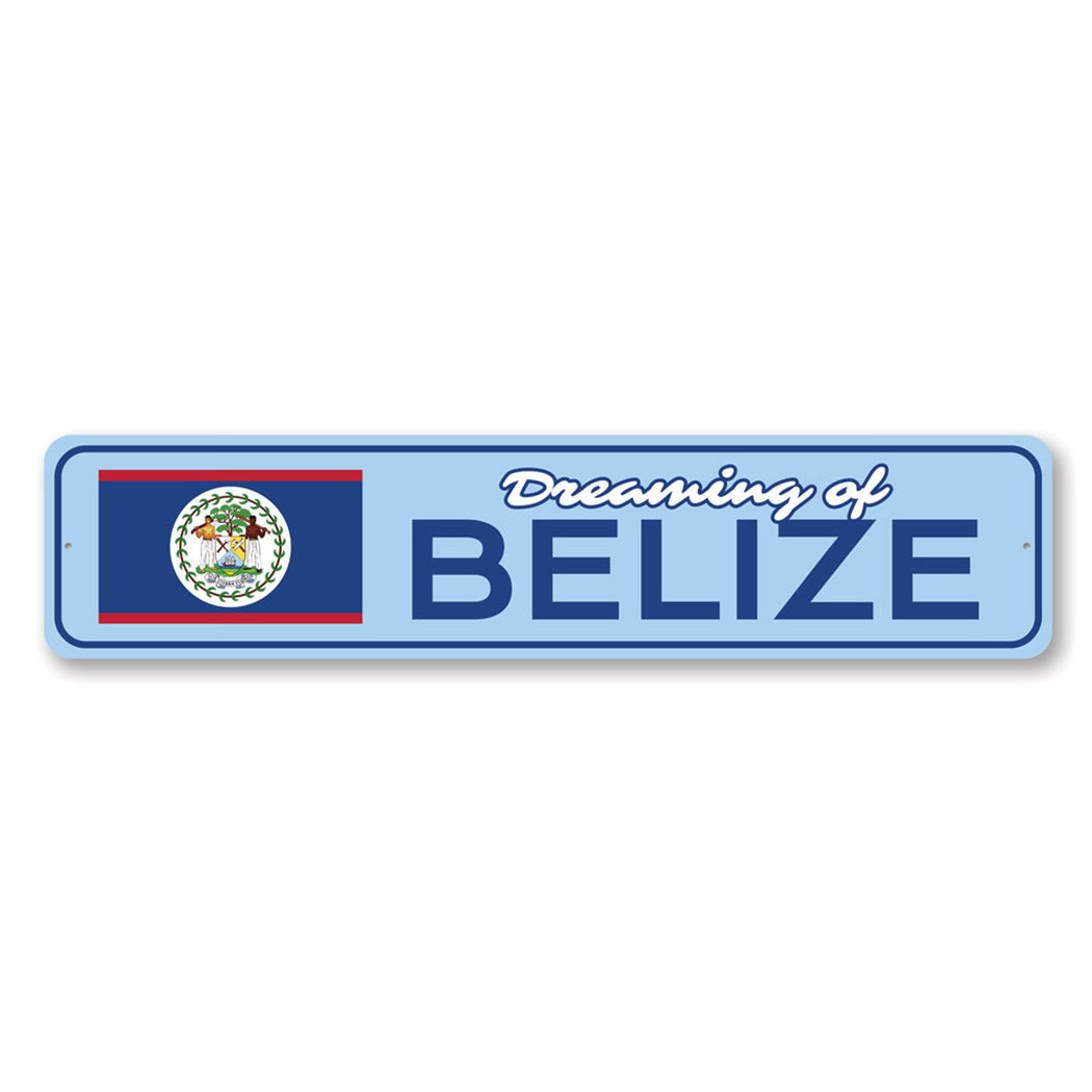 Belize Metal Sign