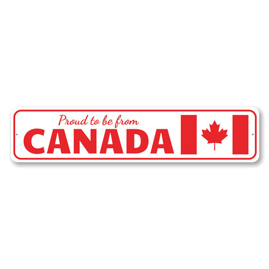 Proud Canadian Metal Sign