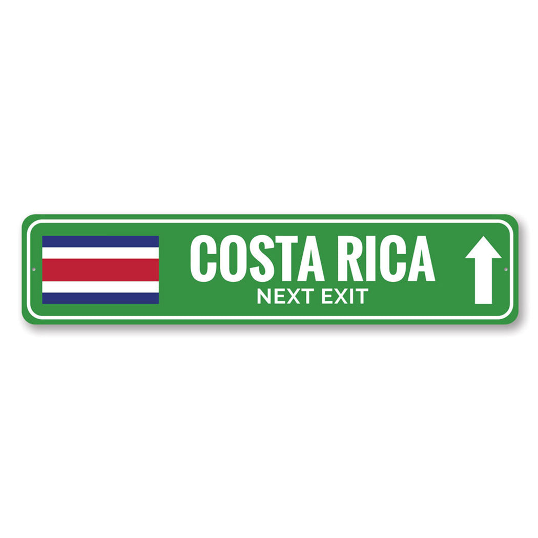 Costa Rica Metal Sign