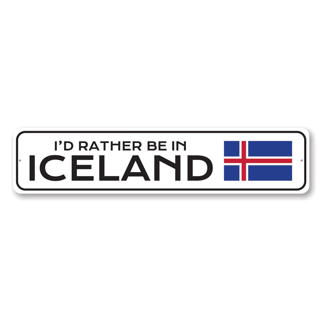 Iceland Metal Sign