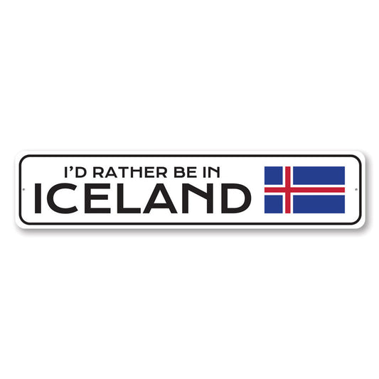Iceland Metal Sign