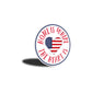 American Flag Heart Sign Aluminum Sign