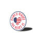 American Flag Heart Metal Sign