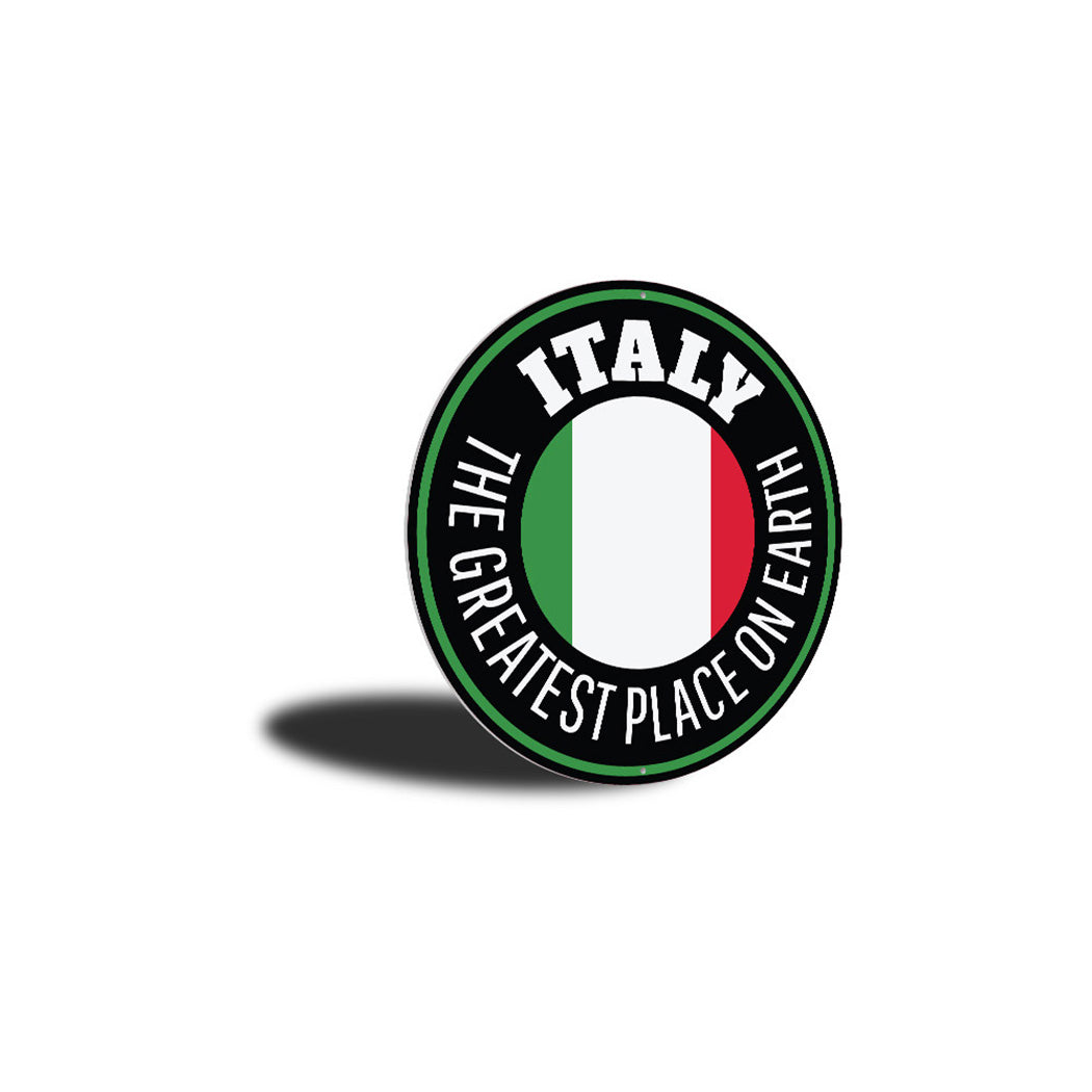 Italy Circle Sign Aluminum Sign