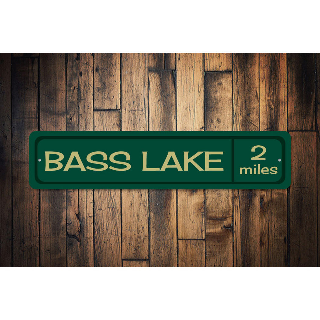 Lake Mileage Sign