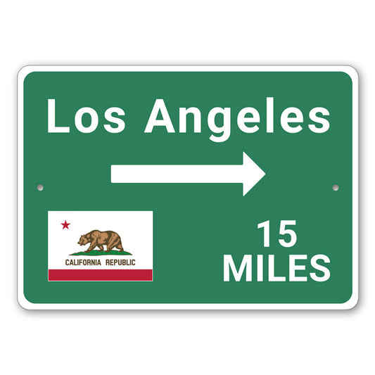 Los Angeles Mileage Sign
