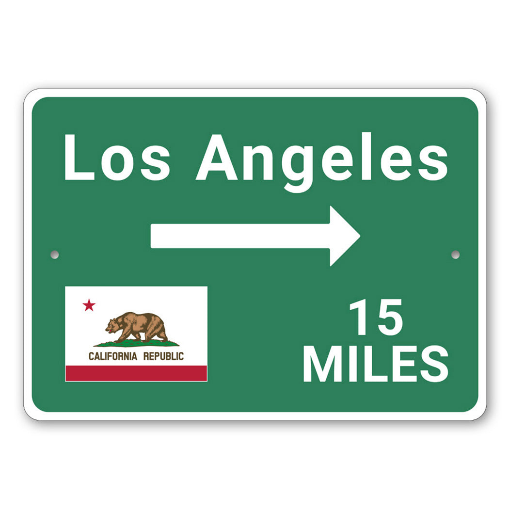 Los Angeles Mileage Sign