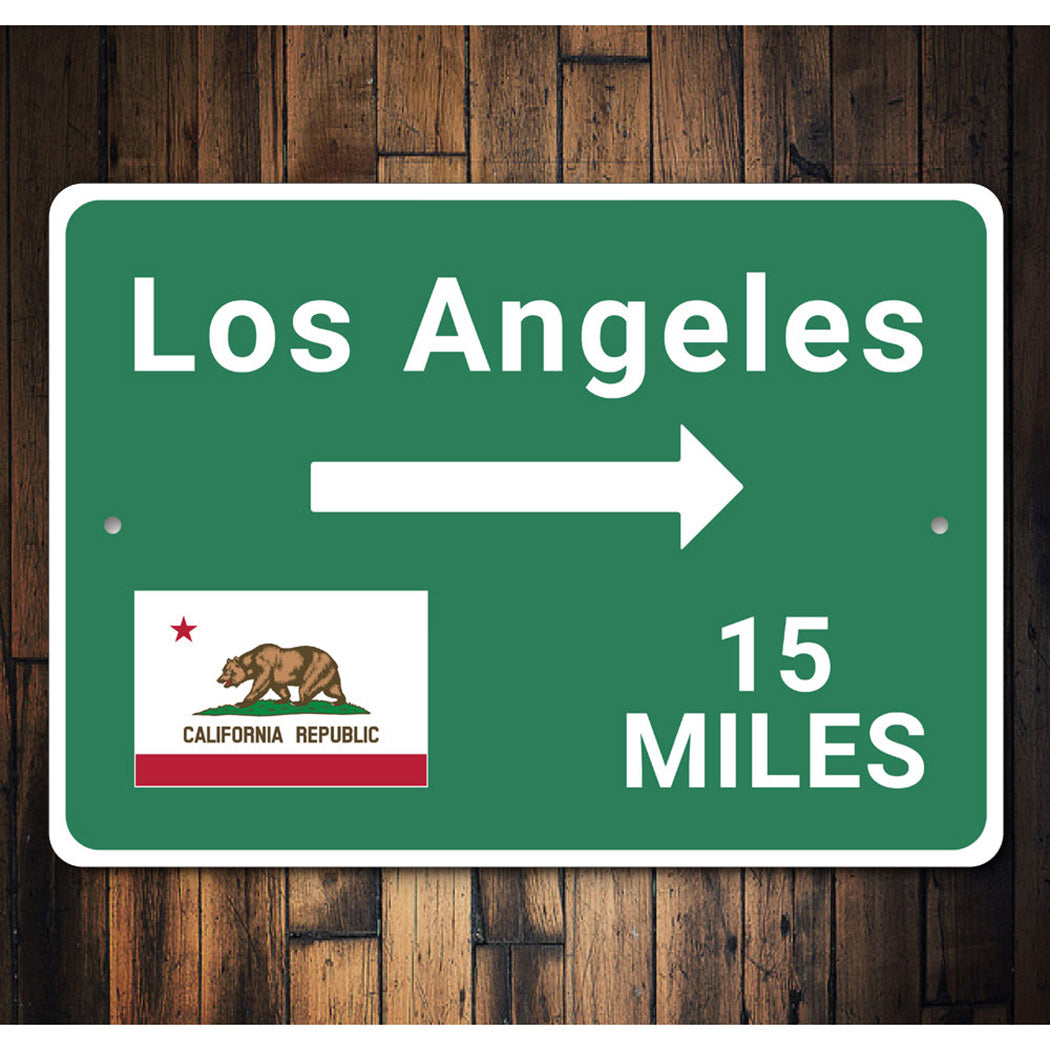 Los Angeles Mileage Sign