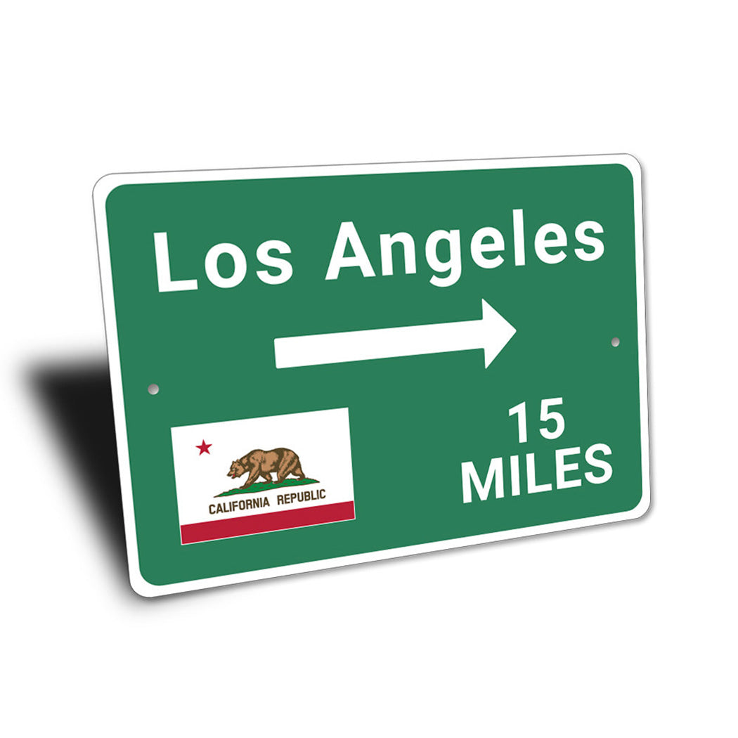 Los Angeles Mileage Sign