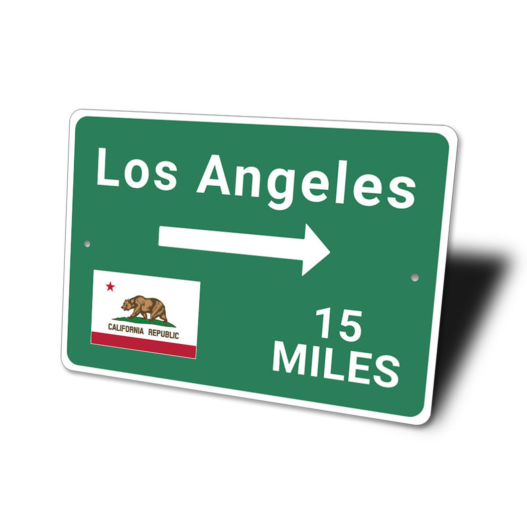 Los Angeles Mileage Sign