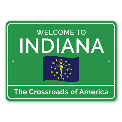 Indiana Welcome Sign