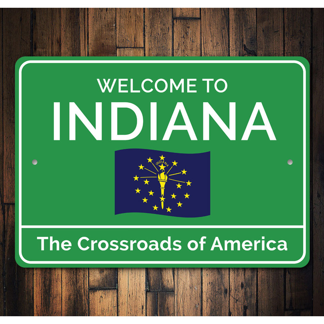 Go Indiana. Sign Indiana Welcome Sign – Lizton Sign Shop Wholesale