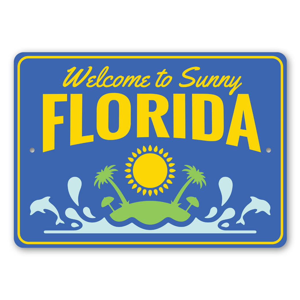 Sunny Florida Metal Sign