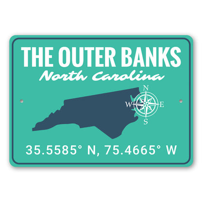 Outer Banks Coordinates Sign