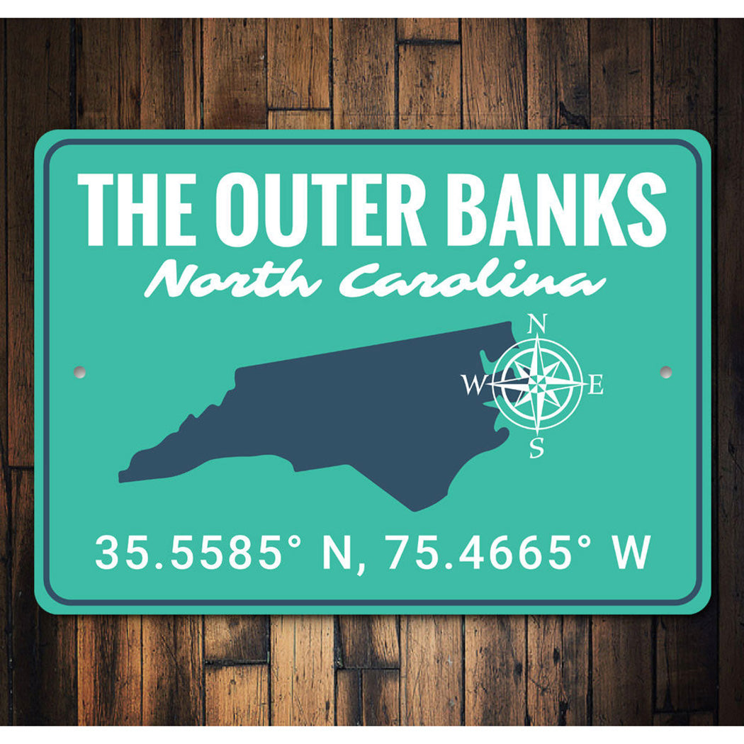 Outer Banks Coordinates Sign