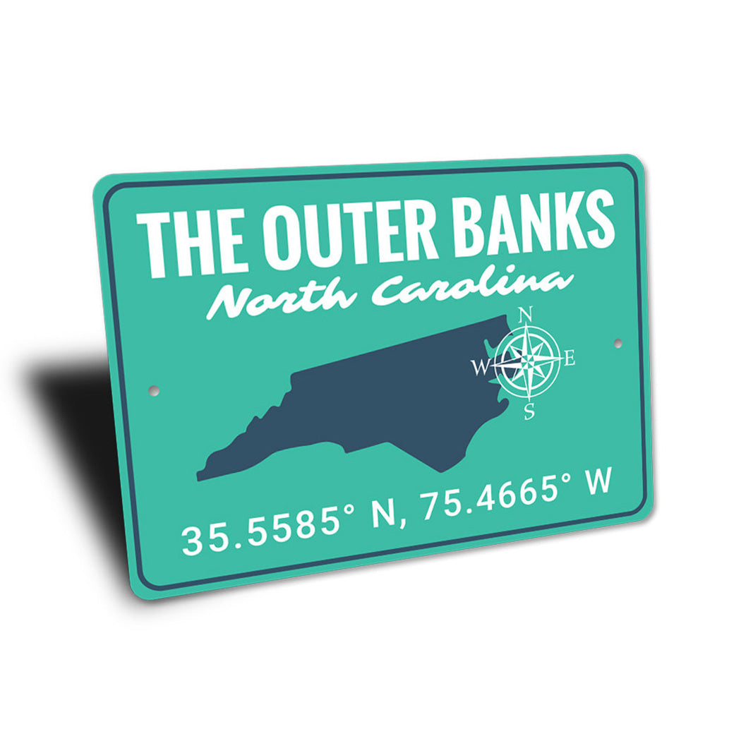 Outer Banks Coordinates Sign