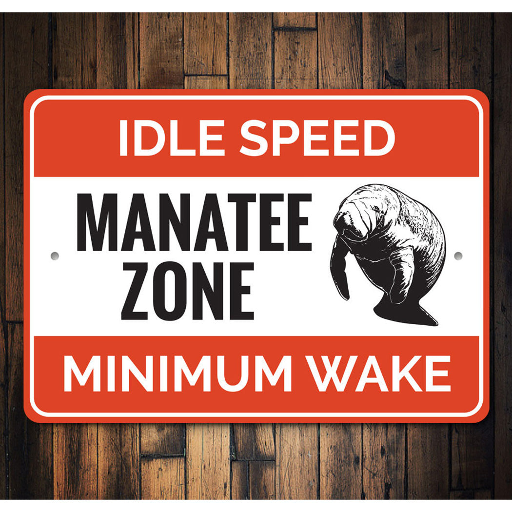 Manatee Zone Sign