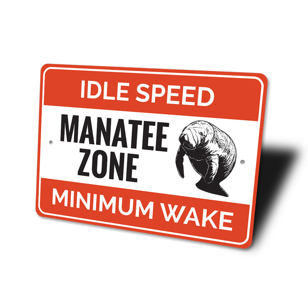 Manatee Zone Sign