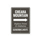 Cheaha Mountain Metal Sign