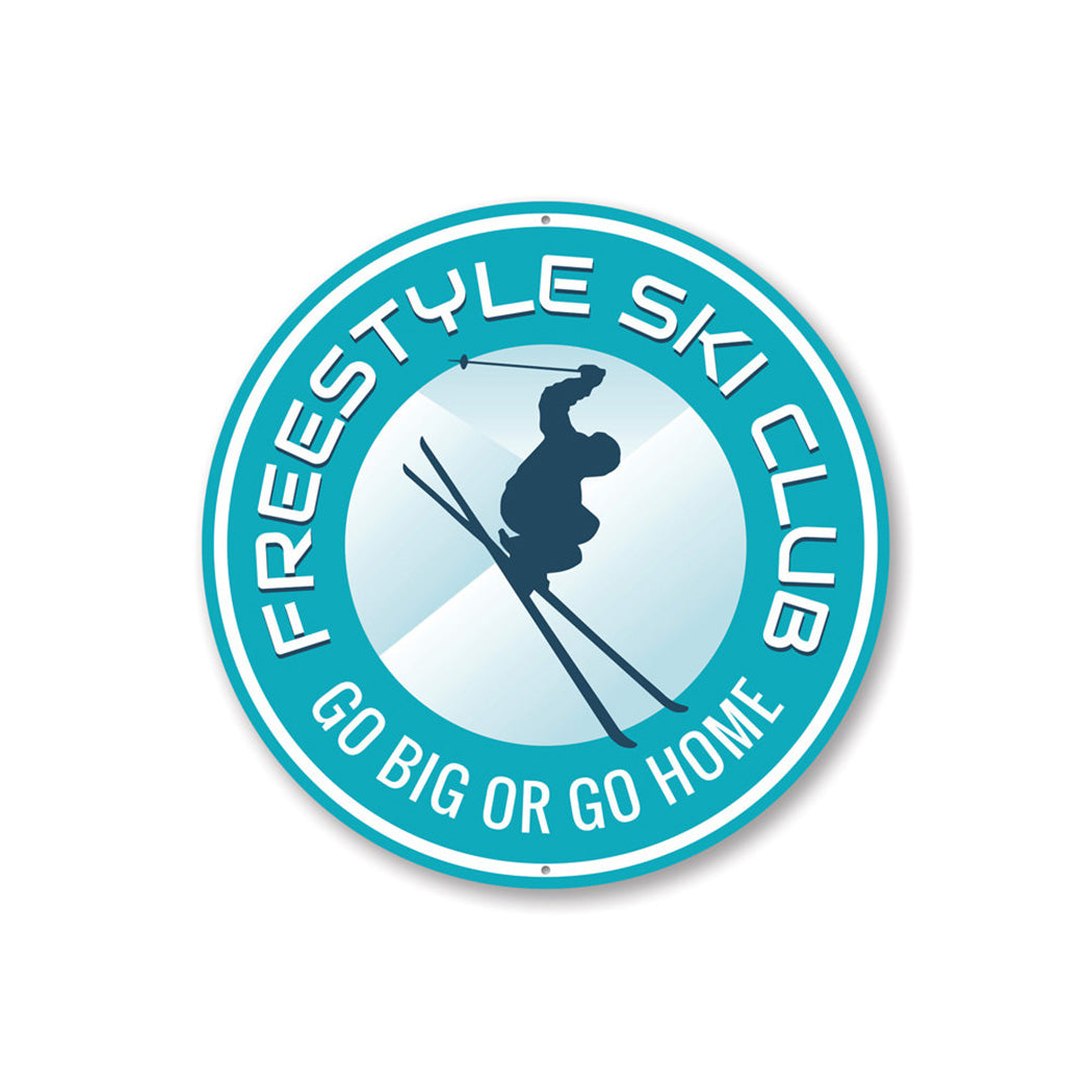 Freestyle Ski Club Sign Aluminum Sign