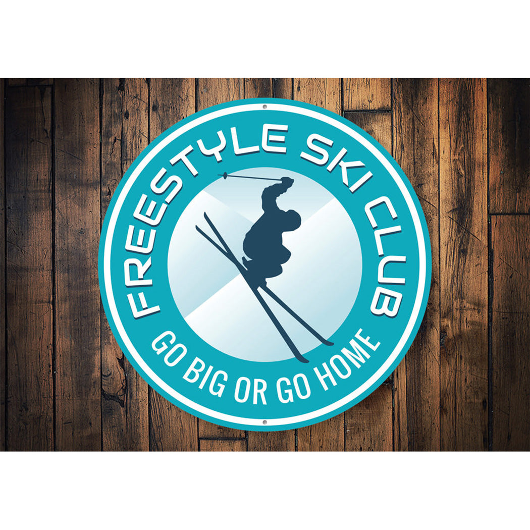 Freestyle Ski Club Sign Aluminum Sign