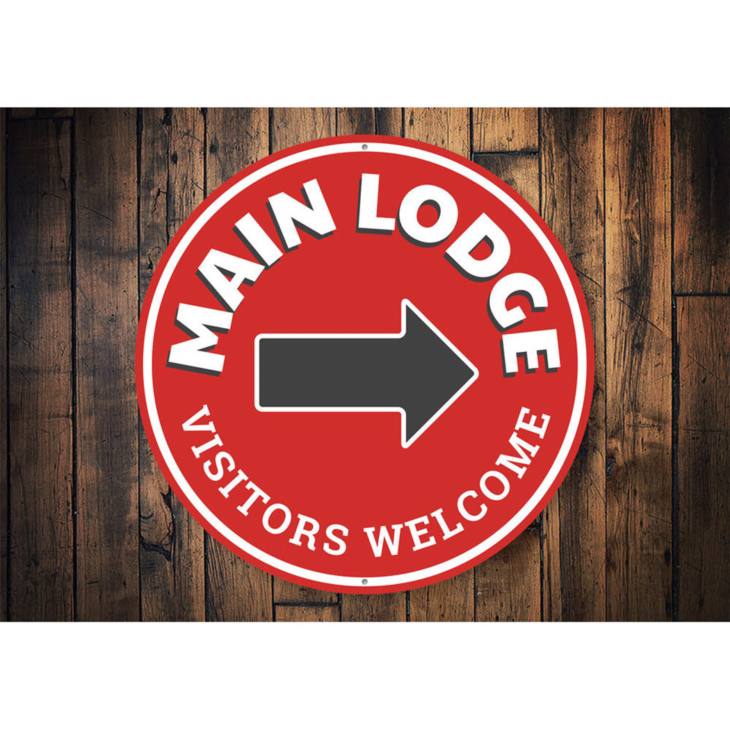 Main Lodge Sign Aluminum Sign