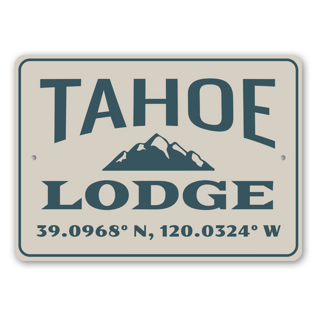 Tahoe Lodge Metal Sign