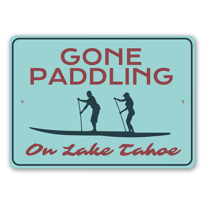 Gone Paddling Sign