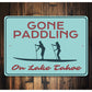 Gone Paddling Sign