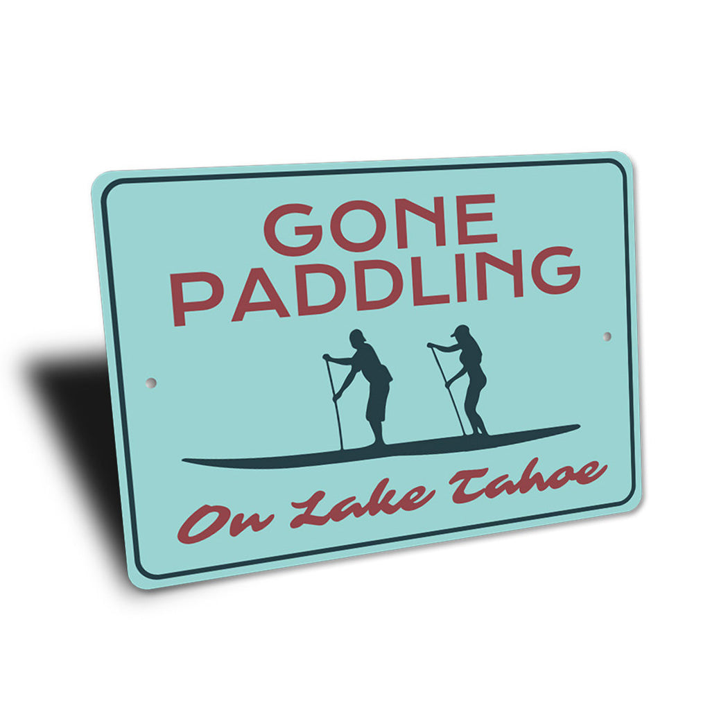 Gone Paddling Sign