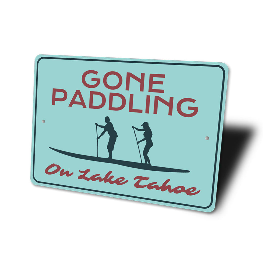 Gone Paddling Sign