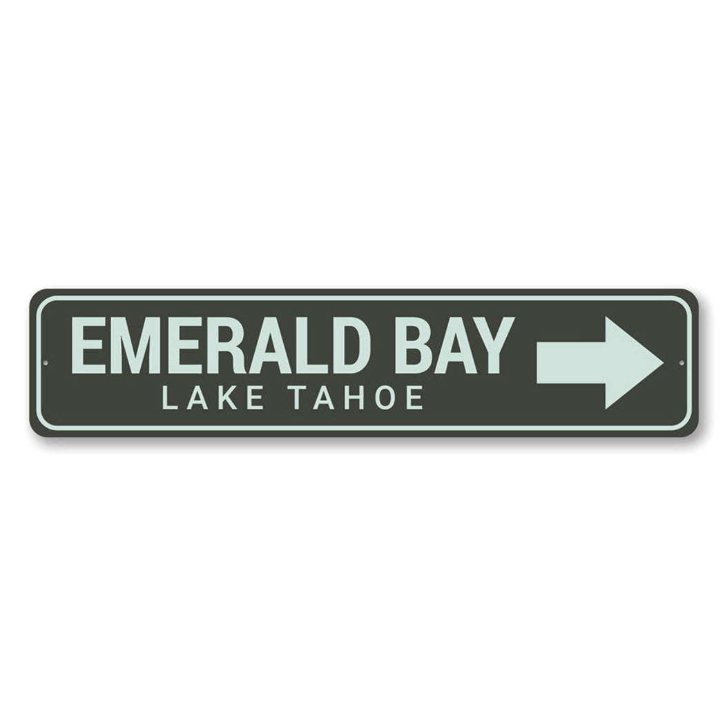 Emerald Bay Arrow Metal Sign