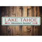 Lake Tahoe Awaits Sign