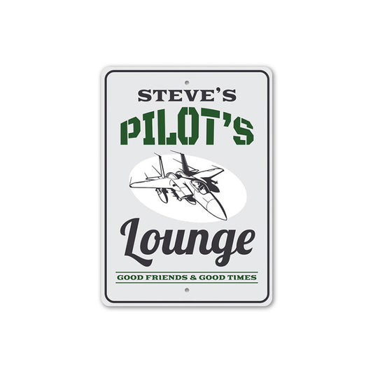 Pilot's Lounge Aviation Sign