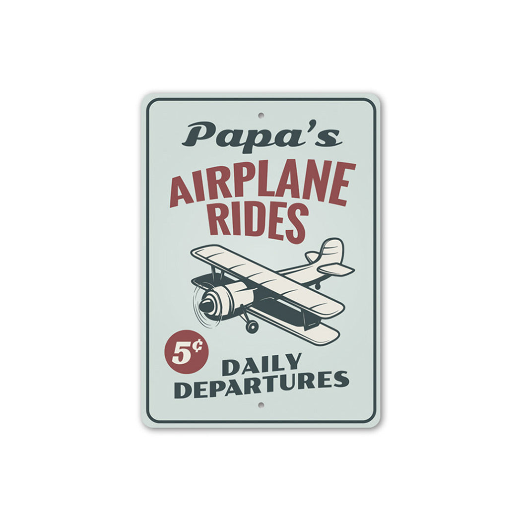 Airplane Ride Metal Sign