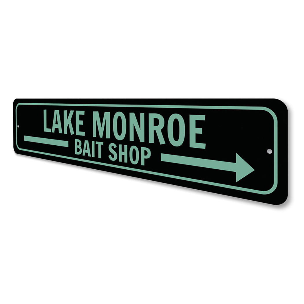 Lake Bait Shop Arrow sign